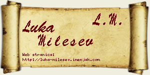 Luka Milešev vizit kartica
